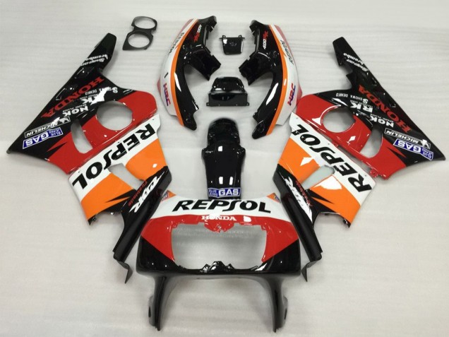 Carena Moto Honda CBR400RR NC23 1987-1989 - Arancia Bianco Rosso Nero Lucido Repsol HRC