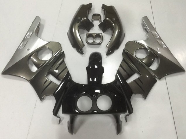 Carena Moto Honda CBR400RR NC29 1990-1999 - Argento Grigio Nero Lucido