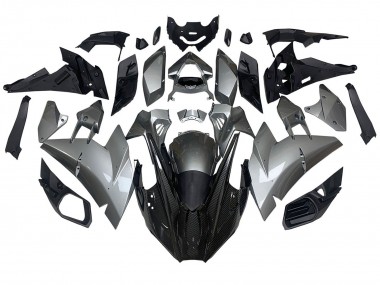 Carena Moto Kawasaki Ninja H2 2015-2022 - Argento Nero Fibra di Carbonio
