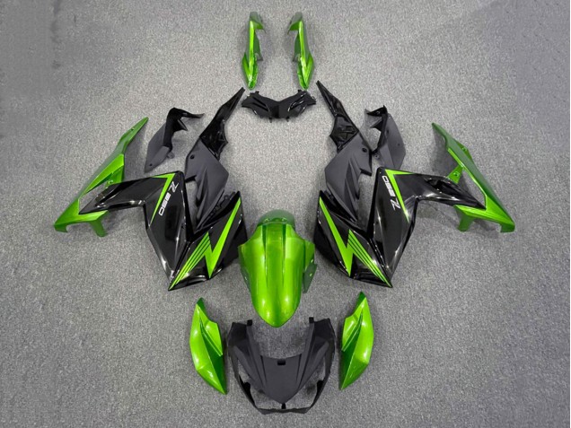 Carena Moto Kawasaki Z250/Z300 2015-2016 - Verde Nero Lucido