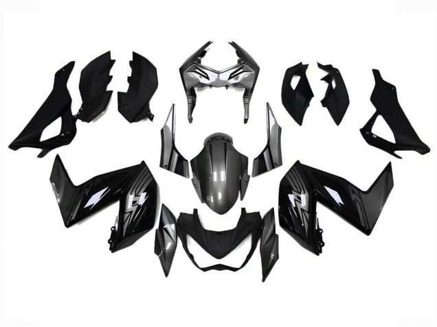 Carena Moto Kawasaki Z250/Z300 2015-2016 - Nero Lucido Grigio
