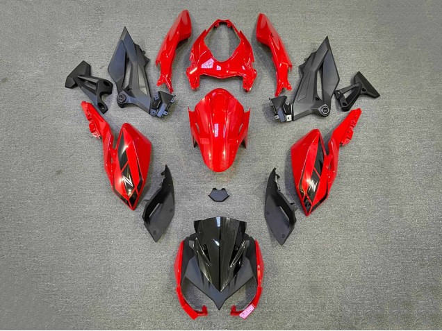 Carena Moto Kawasaki Z400 2018-2024 - Rosso Nero Opaco