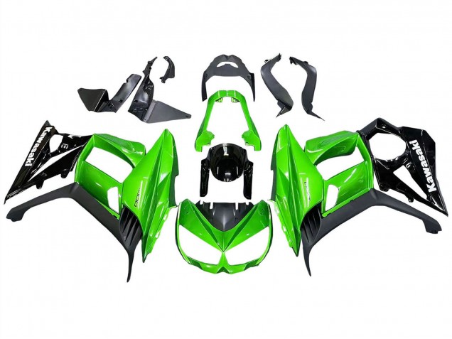 Carena Moto Kawasaki Z1000SX 2010-2016 - Nero Lucido Nero Opaco Verde