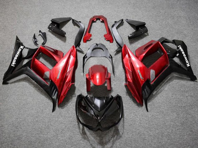 Carena Moto Kawasaki Z1000SX 2010-2016 - Rosso Nero Lucido