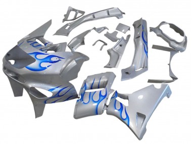 Carena Moto Kawasaki ZZR600 1998-2003 - Bianco Blu Fiamma