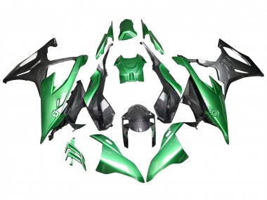 Carena Moto BMW S1000RR 2019-2022 - Nero Lucido Verde Fibra di Carbonio