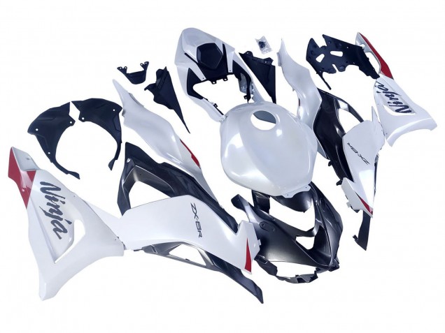 Carene Moto Kawasaki ZX6R 2023-2026 - Bianco Perla Nero Rosso