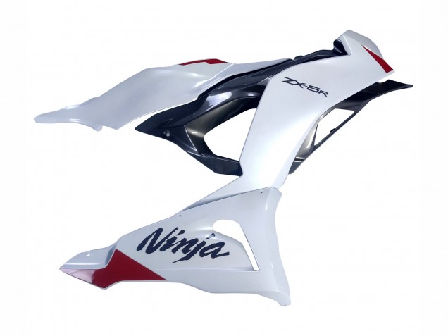 Carene Moto Kawasaki ZX6R 2023-2026 - Bianco Perla Nero Rosso