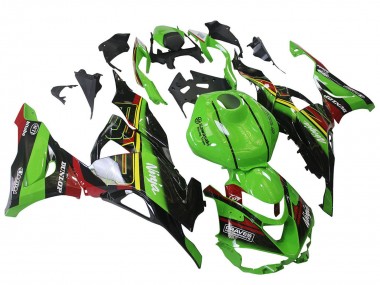 Carene Moto Kawasaki ZX6R 2023-2026 - Verde Nero Rosso Giallo Dunlop