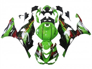 Carene Moto Kawasaki ZX6R 2023-2026 - Verde Nero Rosso Giallo Dunlop