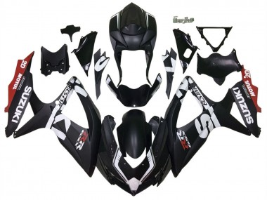 Carena Moto Suzuki GSXR 600 / GSXR 750 2008-2010 - Nero Opaco Rosso Bianco