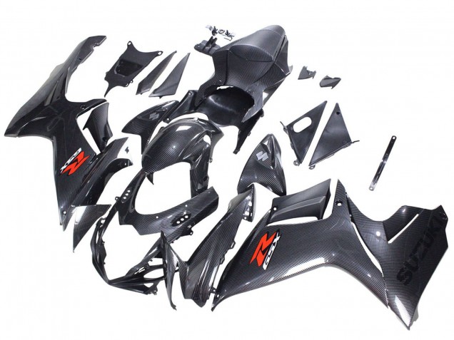 Carena Moto Suzuki GSXR 600 / GSXR 750 2011-2024 - Nero Fibra di Carbonio Rosso