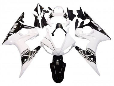 Carena Moto Yamaha YZF R6S 2006-2009 - Bianco Nero Lucido