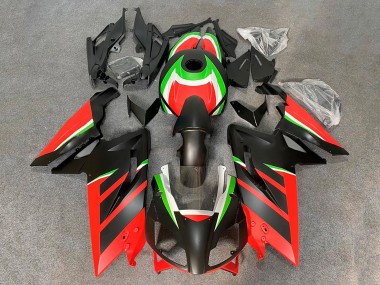 Carena Moto Aprilia RS125 2006-2011 - Nero Opaco Rosso Verde Bianco