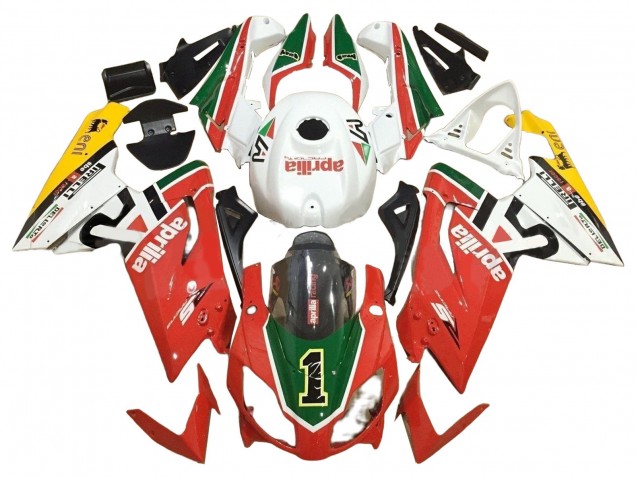 Carena Moto Aprilia RS125 2006-2011 - Bianco Rosso Verde