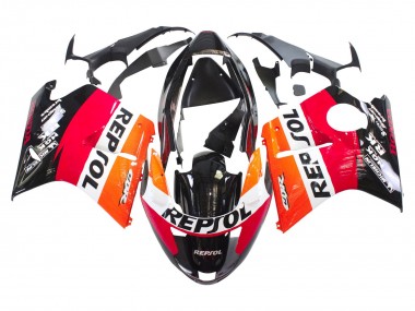 Carena Moto ABS Honda CBR1100XX Blackbird 1996-2007 - Arancia Bianco Rosso Nero Lucido Repsol