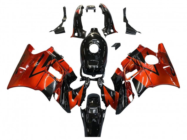 Carena Moto Honda CBR600 F2 1991-1994 - Arancia Nero Lucido