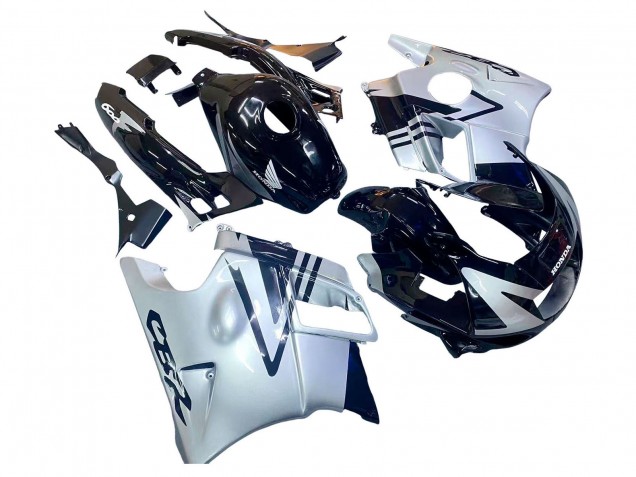 Carena Moto Honda CBR600 F2 1991-1994 - Argento Nero Lucido