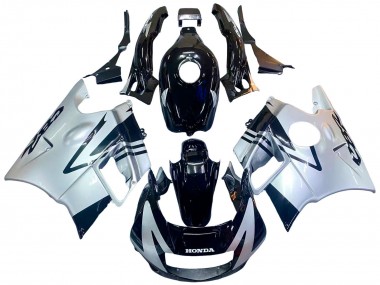 Carena Moto Honda CBR600 F2 1991-1994 - Argento Nero Lucido