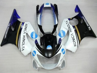 Carena Moto Honda CBR600 F4 1999-2000 - Bianco Blu Nero Lucido Konica Minolta
