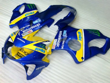 Carena Moto Honda CBR600 F4 1999-2000 - Blu Giallo Verde Mostro