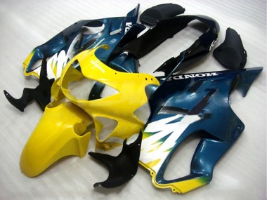 Carena Moto Honda CBR600 F4 1999-2000 - Giallo Blu Scuro Nero Lucido