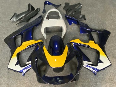 Carena Moto Honda CBR900RR 929 2000-2001 - Bianco Giallo Blu Scuro