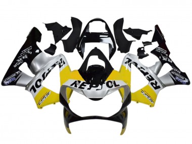 Carena Moto Honda CBR900RR 929 2000-2001 - Giallo Argento Nero Lucido Repsol