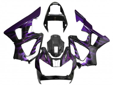 Carena Moto Honda CBR900RR 929 2000-2001 - Nero Lucido Viola Fiamma