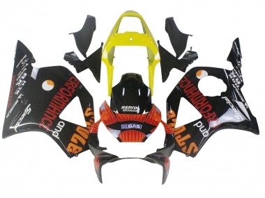 Carena Moto Honda CBR900RR 954 2002-2003 - Giallo Rosso Nero Lucido Repsol Rossi
