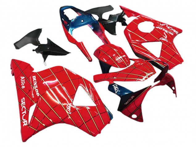 Carena Moto Honda CBR900RR 954 2002-2003 - Rosso Blu Scuro Dunlop