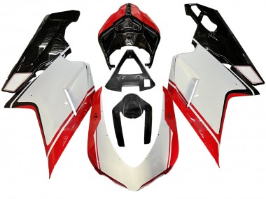 Carena Moto Ducati 848/1098/1198 2007-2014 - Bianco Rosso Nero Lucido