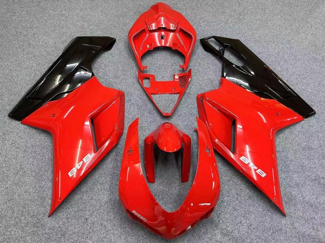 Carena Moto Ducati 848 2007-2014 - Rosso Nero Lucido