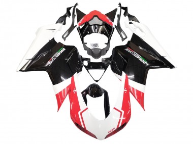 Carena Moto Ducati 848/1098/1198 2007-2014 - Bianco Rosso Nero Lucido