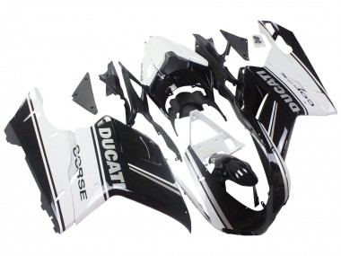 Carena Moto Ducati 848/1098/1198 2007-2014 - Bianco Nero Lucido Corse