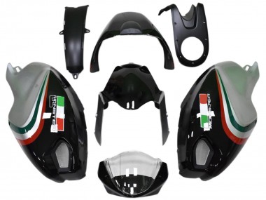 Carena Moto Ducati Monster 696 796 1100 1100S 2008-2012 - Nero Lucido Argento Rosso Verde