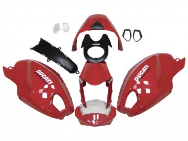 Carena Moto Ducati Monster 696 796 1100 1100S 2008-2012 - Rosso Bianco