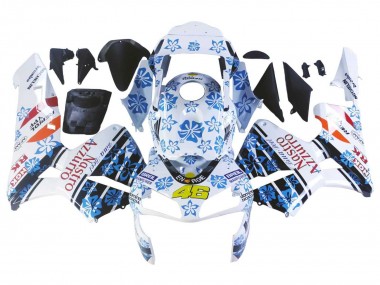 Carena Moto Honda CBR600RR 2003-2004 - Bianco Blu Rosso Nastro Azzurro 46