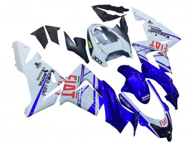 Carena Moto Kawasaki ZX10R 2004-2005 - Lucido Blu Bianco Fiat Motul