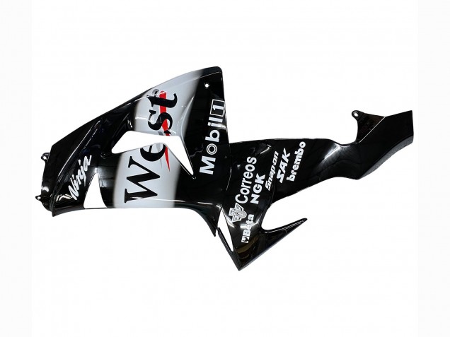 Carena Moto Kawasaki ZX10R 2006-2007 - Nero Lucido Bianco West