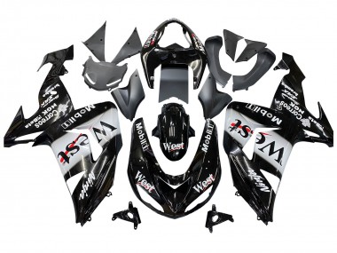 Carena Moto Kawasaki ZX10R 2006-2007 - Nero Lucido Bianco West