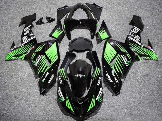 Carena Moto Kawasaki ZX10R 2006-2007 - Nero Lucido Verde