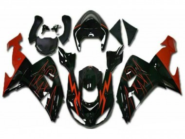 Carena Moto Kawasaki ZX10R 2006-2007 - Nero Lucido Rosso