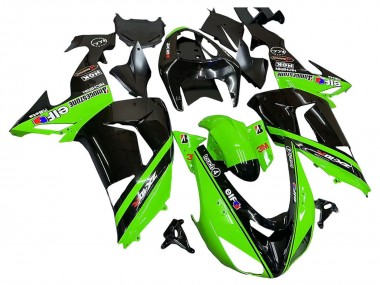 Carena Moto Kawasaki ZX10R 2006-2007 - Verde Nero Elf Touch4 3M