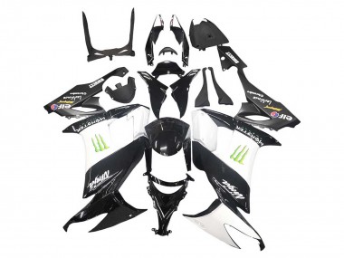 Carena Moto Kawasaki ZX10R 2008-2010 - Nero Lucido Bianco Verde Mostro Elf