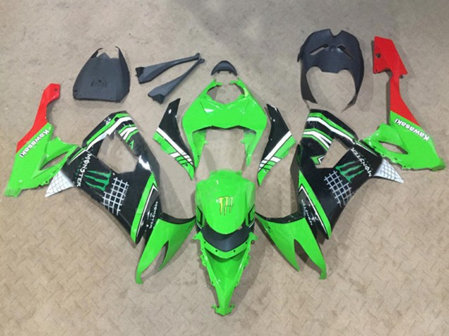 Carena Moto Kawasaki ZX10R 2008-2010 - Verde Bianco Nero Rosso Mostro