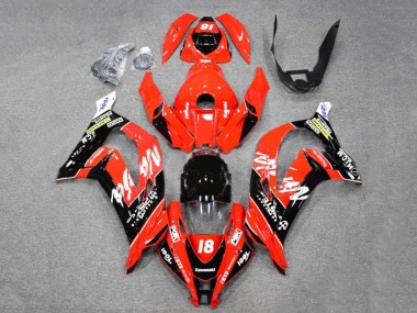 Carena Moto Kawasaki ZX10R 2016-2020 - Rosso Nero Lucido Bianco Mostro 18