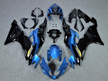 Carena Moto Kawasaki ZX6R 2009-2012 - Blu Nero Lucido Giallo