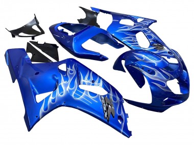 Carena Moto Suzuki GSXR 600 / GSXR 750 2001-2003 - Blu Bianco Fiamma