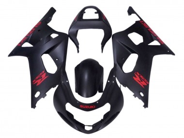 Carena Moto Suzuki GSXR 600 / GSXR 750 2001-2003 - Nero Opaco Rosso